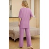 image:imagePrinStory Pajamas for Women Soft Pjs Lounge Set S4XLPurple Red
