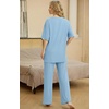image:imagePrinStory Pajamas for Women Soft Pjs Lounge Set S4XLSky Blue