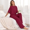 image:imagePrinStory Pajamas for Women Soft Pjs Lounge Set S4XLWine Red