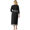 image:imagePrinStory Robes for Women Long Soft Robe Lightweight Bathrobe S2XLBlack