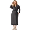 image:imagePrinStory Robes for Women Long Soft Robe Lightweight Bathrobe S2XLDark Gray