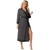 image:imagePrinStory Robes for Women Long Soft Robe Lightweight Bathrobe S2XLDark Gray