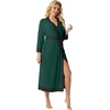 image:imagePrinStory Robes for Women Long Soft Robe Lightweight Bathrobe S2XLDark Green