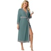 image:imagePrinStory Robes for Women Long Soft Robe Lightweight Bathrobe S2XLHaze Blue