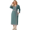 image:imagePrinStory Robes for Women Long Soft Robe Lightweight Bathrobe S2XLHaze Blue