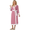 image:imagePrinStory Robes for Women Long Soft Robe Lightweight Bathrobe S2XLPink