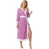 image:imagePrinStory Robes for Women Long Soft Robe Lightweight Bathrobe S2XLPurple Red
