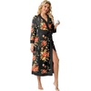 image:imagePrinStory Robes for Women Long Soft Robe Lightweight Bathrobe S2XLRed Brown Black