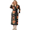 image:imagePrinStory Robes for Women Long Soft Robe Lightweight Bathrobe S2XLRed Brown Black