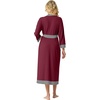 image:imagePrinStory Robes for Women Long Soft Robe Lightweight Bathrobe S2XLWine Red