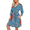 image:imagePrinStory Robes for Women Short Knit Bathrobe S2XLA02 Fpmix Blue