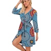 image:imagePrinStory Robes for Women Short Knit Bathrobe S2XLA02 Fpmix Blue