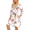 image:imagePrinStory Robes for Women Short Knit Bathrobe S2XLA04 Fpwhite