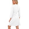 image:imagePrinStory Robes for Women Short Knit Bathrobe S2XLA05 White
