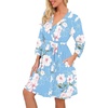 image:imagePrinStory Robes for Women Short Knit Bathrobe S2XLB01 Fplight Blue