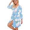 image:imagePrinStory Robes for Women Short Knit Bathrobe S2XLB01 Fplight Blue