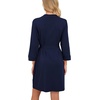 image:imagePrinStory Robes for Women Short Knit Bathrobe S2XLB02 Navy Blue