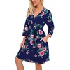 image:imagePrinStory Robes for Women Short Knit Bathrobe S2XLC06 Fpnavy Blue