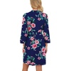 image:imagePrinStory Robes for Women Short Knit Bathrobe S2XLC06 Fpnavy Blue