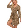 image:imagePrinStory Robes for Women Short Knit Bathrobe S2XLFpapricot Ld Print