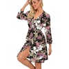 image:imagePrinStory Robes for Women Short Knit Bathrobe S2XLFpbig Leaf Pink