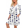 image:imagePrinStory Robes for Women Short Knit Bathrobe S2XLFpdot Vertical Line