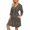 image:imagePrinStory Robes for Women Short Knit Bathrobe S2XLFpgray Ld Print