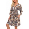 image:imagePrinStory Robes for Women Short Knit Bathrobe S2XLFppl Orange Paisley