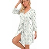 image:imagePrinStory Robes for Women Short Knit Bathrobe S2XLFpwhite Color Block