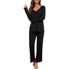 image:imagePrinStory Womens Pajama Sets Long Pjs Soft Lounge SetsBlack