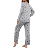 image:imagePrinStory Womens Pajama Sets Long Pjs Soft Lounge SetsBlack Star Gray