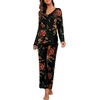 image:imagePrinStory Womens Pajama Sets Long Pjs Soft Lounge SetsFpbrown Black
