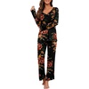 image:imagePrinStory Womens Pajama Sets Long Pjs Soft Lounge SetsFpbrown Black