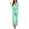 image:imagePrinStory Womens Pajama Sets Long Pjs Soft Lounge SetsFpgreen Butterfly