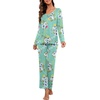 image:imagePrinStory Womens Pajama Sets Long Pjs Soft Lounge SetsFpmint Green