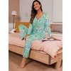 image:imagePrinStory Womens Pajama Sets Long Pjs Soft Lounge SetsFpmint Green