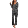 image:imagePrinStory Womens Pajama Sets Long Pjs Soft Lounge SetsFpspot Black