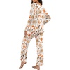 image:imagePrinStory Womens Pajama Sets Long Pjs Soft Lounge SetsFpwhite Sketch Rose