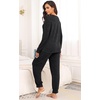 image:imagePrinStory Womens Pajama Sets Loose Pjs 2 Piece Lounge SetBlack Grey