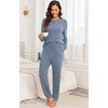 image:imagePrinStory Womens Pajama Sets Loose Pjs 2 Piece Lounge SetGray Blue