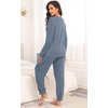 image:imagePrinStory Womens Pajama Sets Loose Pjs 2 Piece Lounge SetGray Blue
