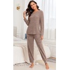 image:imagePrinStory Womens Pajama Sets Loose Pjs 2 Piece Lounge SetKhaki