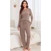 image:imagePrinStory Womens Pajama Sets Loose Pjs 2 Piece Lounge SetKhaki