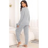 image:imagePrinStory Womens Pajama Sets Loose Pjs 2 Piece Lounge SetLight Gray