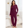 image:imagePrinStory Womens Pajama Sets Loose Pjs 2 Piece Lounge SetWine Red