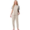 image:imagePrinStory Womens Pajama Sets Raglan Short Sleeve Pjs 2 Piece Lounge SetFpapricot Periwinkle