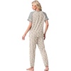 image:imagePrinStory Womens Pajama Sets Raglan Short Sleeve Pjs 2 Piece Lounge SetFpapricot Periwinkle