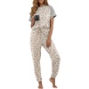 image:imagePrinStory Womens Pajama Sets Raglan Short Sleeve Pjs 2 Piece Lounge SetFpapricot Periwinkle