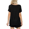 image:imagePrinStory Womens Pajama Sets Soft Pjs Set Lounge Set with Pockets S2XLBlack