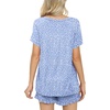 image:imagePrinStory Womens Pajama Sets Soft Pjs Set Lounge Set with Pockets S2XLFpspot Blue